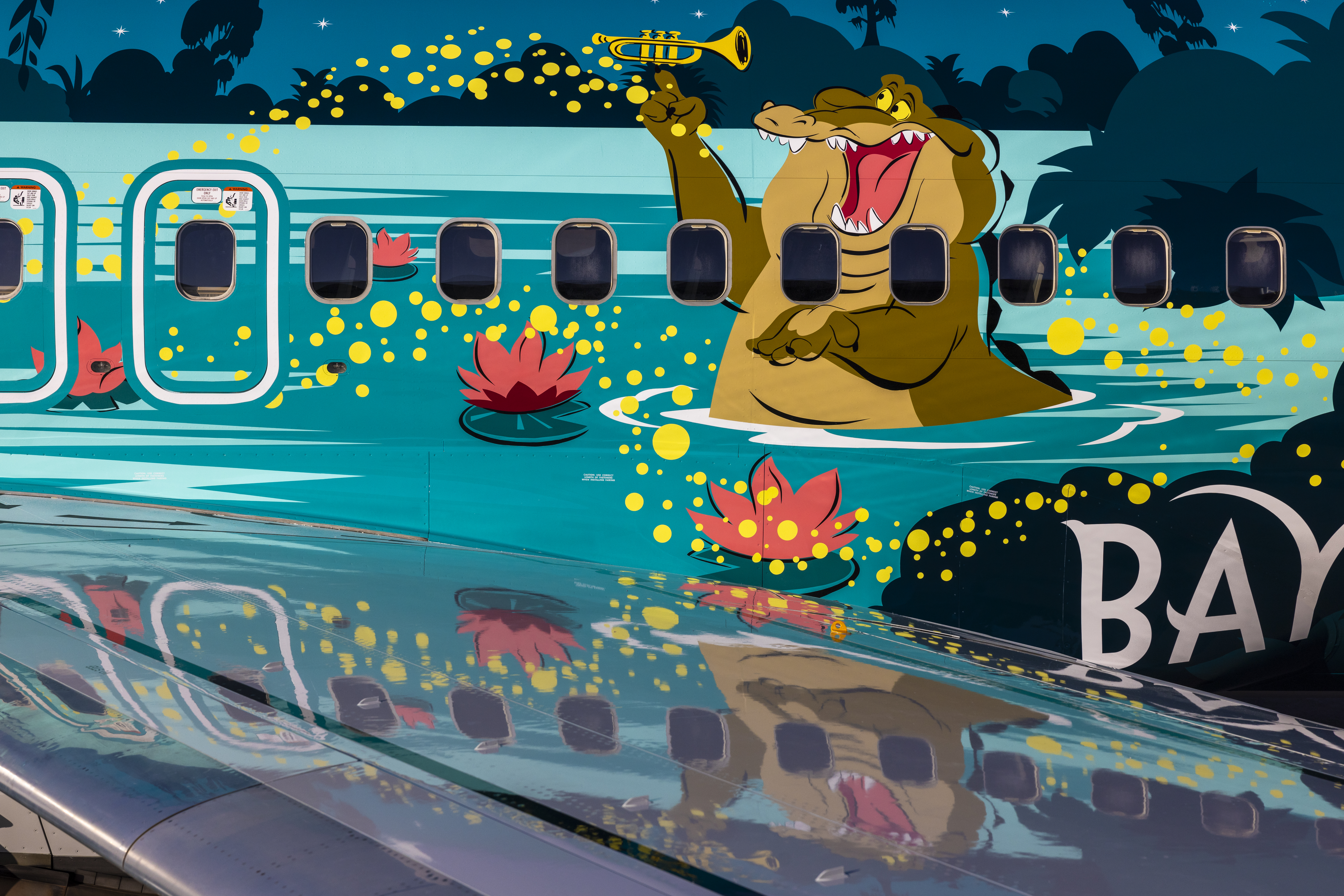Alaska Airlines reveal of “Tiana’s Bayou Adventure” special livery